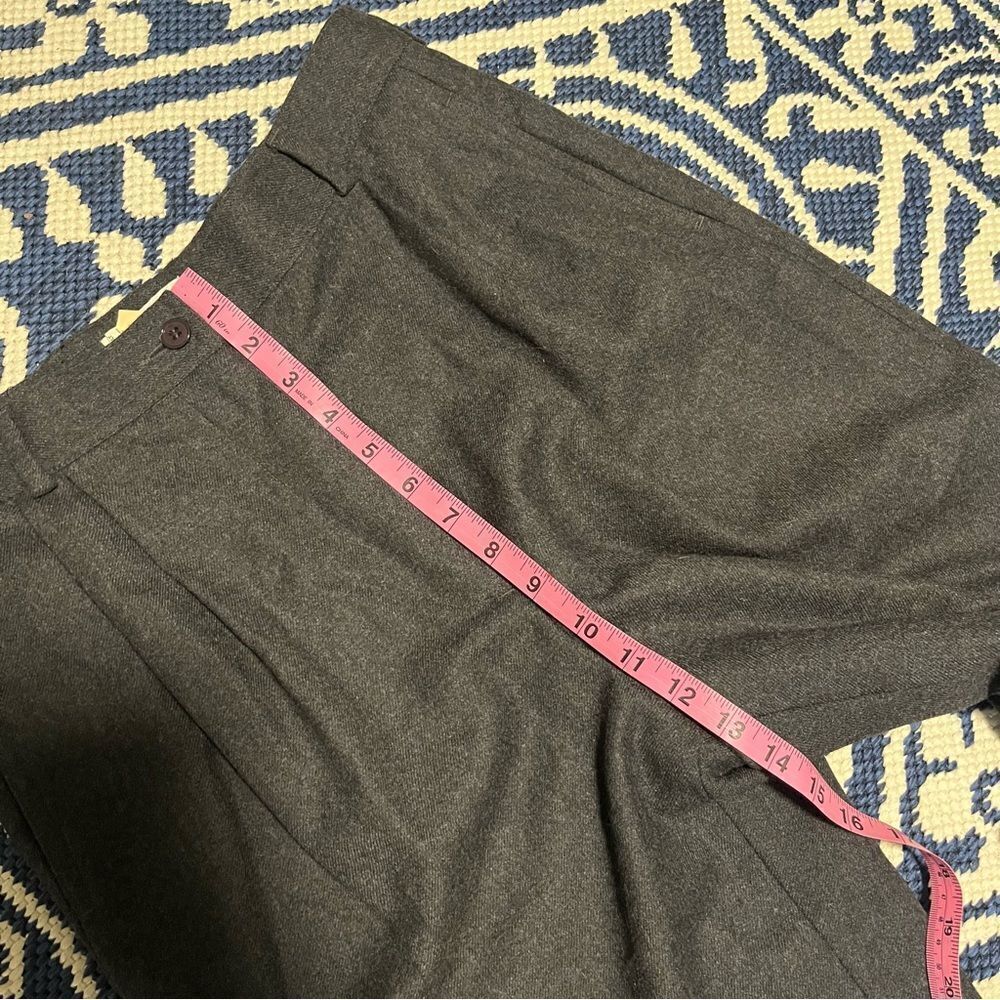 Valentino Wool Pleated Charcoal Gray Dress Slacks - Picture 8 of 12